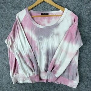 Final Touch Sweatshirt Womens S Pink Purple Tie Dye Soft Girl Coquette Boho Y2K